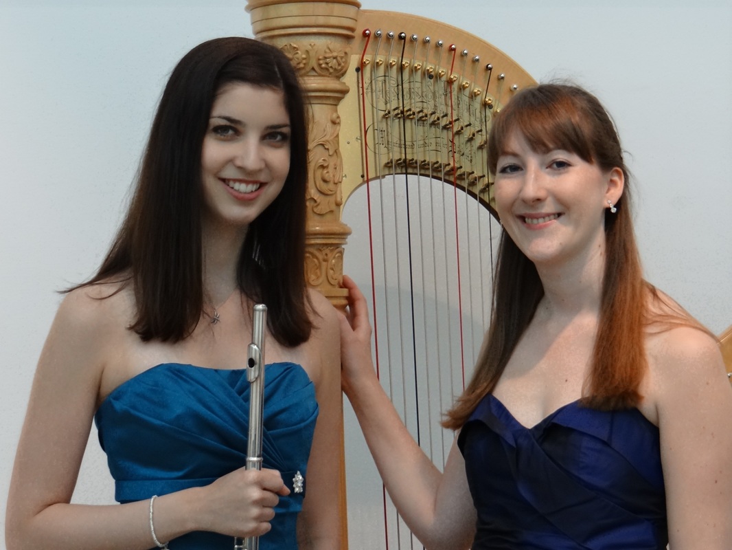 Acacia Duo, Samantha Pearce, flute, flautist, flutist, Heather Wrighton, harp, harpist